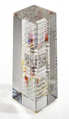 Jon Kuhn, Fused Art Glass Sculpture, 1994, 'Flame Struck', 1994, polished and fused art glass