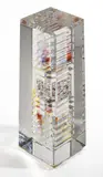 Jon Kuhn, Fused Art Glass Sculpture, 1994, 'Flame Struck'