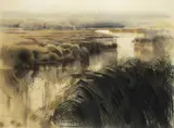 Siegfried Tragatschnig, Gacka, 1986, Pastel, watercolour, paper