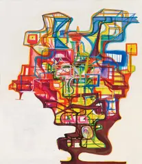 Joanne Greenbaum, Tabloid, 2005, Acryl auf Leinwand