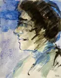 Emil Nolde, Frauenkopf im Profil (nach links)