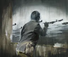 Daniel Pitín, Gerhard Richter in the Studio, 2006, Acryl auf Leinwand