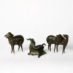 Heide Dobberkau, Weidetiere, 1919, Jeweils: Bronze, braun patiniert