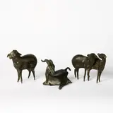 Heide Dobberkau, Weidetiere, 1919, Jeweils: Bronze, braun patiniert