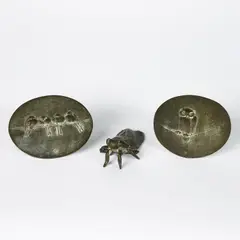 Heide Dobberkau, Konvolut von 3 Bronzen, Um 1980, Bronze, braun patiniert