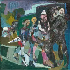 Walter Libuda, "Die Lichtung", 1989, Öl auf Leinwand