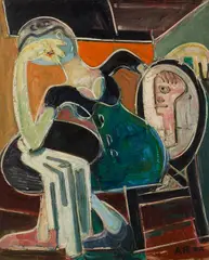 Anton Räderscheidt, "La veuve", 1939, Öl auf Leinwand