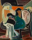 Anton Räderscheidt, "La veuve", 1939, Öl auf Leinwand