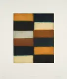 Sean Scully, Blue Fold, 2006, Farbaquatinta auf Somerset (Wasserzeichen)
