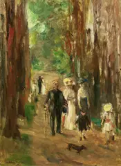 Max Liebermann, Aus dem Grunewald, 1912, Öl auf Malkarton