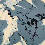 Gerhard Richter, Schweizer Alpen I (A1), 1969, Farbserigrafie auf weißem Halbkarton