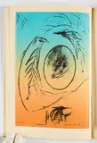 Max Ernst, Paramythes, 1967, Lithografie über farbigem Fond auf Velin. Montiert auf Buchseite, eingebunden in Publikation. Im originalen Umschlag und Schuber