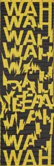 Ferdinand Kriwet, Wah - Wah, 1969, Farbserigrafie auf PVC-Folie mit Ösen