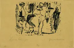 Lyonel Feininger, Gespensterchen (gutartige!), 1915, Holzschnitt auf dünnem Velin