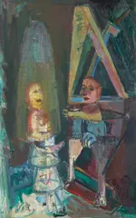 Walter Libuda, "Der Bienenkorb", 1986-91, Öl auf Leinwand