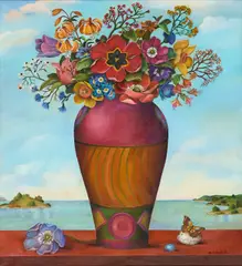 Muriel Kalish, Venetian Still Life Number Three, 1980, Öl auf Leinwand
