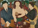 Muriel Kalish, Conversation in Pennsylvania, 1966, Öl auf Leinwand
