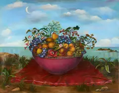 Muriel Kalish, The Time of the Moon, 1984, Öl auf Leinwand
