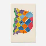Man Ray, Untitled (Vitrail), 1968, lithograph in colors