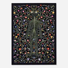 Fred Tomaselli, After Utah Saint, 2000, Iris print on black coated paper