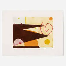 Frank Lobdell, 9.10.83 State II, 1983, monotype with hand coloring