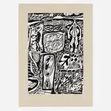 Jean Dubuffet, Scénario bref, 1979, screenprint