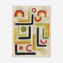 Untitled XVI by Lucia Stern, 1939, mixed media collage on paper, sold Mar 2022