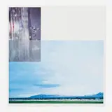 John Baldessari, The Overlap Series: Double Motorcyclists and Landscape (Icelandic 2003)