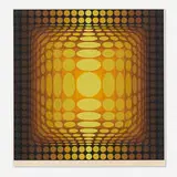 Victor Vasarely, VY-37-H (from Enigmes), 1974, screenprint in colors