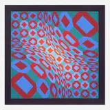 Victor Vasarely, VY-37-A (from Enigmes), 1974, screenprint in colors