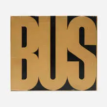 Mason Williams, Bus Book, 1968, actual-sized photograph of a bus screenprinted on billboard stock in 16 sections, corrugated fiberboard box