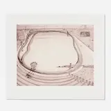 Wayne Thiebaud, Dark Reservoir, 2014, direct gravure with aquatint and drypoint printed on gampi paper chine collé
