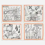 Keith Haring, Four works from the Against All Odds, 1990, lithograph on acid-free Rivoli