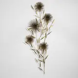 C. Jeré, Dandelion wall sculpture, 1979, brass-plated and gilt steel