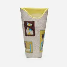 Vase by Guido Gambone, c. 1960, glazed stoneware, sold Oct 2024