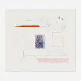 David Hockney, Etchings is the Subject (from The Blue Guitar portfolio), 1976-77, soft-ground etching and aquatint in colors on Inveresk mould-made