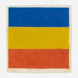 Colored Paper Image XVI (Blue Yellow Red) by Ellsworth Kelly, 1976, colored and pressed paper pulp, sold Oct 2024
