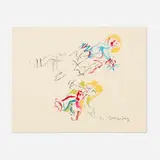 Willem de Kooning, Composition for Lisa, 1984, lithograph in colors