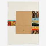 Robert Rauschenberg, Plot, from Reality and Paradoxes, 1973, screenprint in colors, collage, offset lithograph on embossed paper