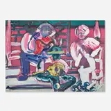 Romare Bearden, Louisiana Serenade (from the Jazz Series), 1979, lithograph in colors