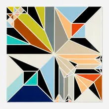 Rockhopper (Origami) by Sarah Morris, 2009, screenprint in colors, sold Oct 2024
