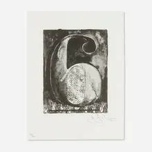 Jasper Johns, Figure 6 (from the 0-9 portfolio), 2012, lithograph