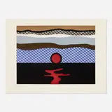 Roy Lichtenstein, Illustration for De nouveau au-dessus de Denver (from La nouvelle chute de l'Amérique portfolio), 1992, etching and aquatint in colors on Arches