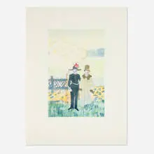 Peter Doig, Guest House, 2002, etching with spit-bite and sugar lift aquatint in colors