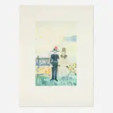 Peter Doig, Guest House, 2002, etching with spit-bite and sugar lift aquatint in colors