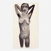 Marlene Dumas, Purple Pose, 1999, lithograph in colors