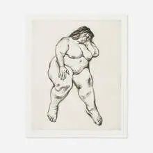 Woman Sleeping by Lucian Freud, 1995, etching on Somerset, sold Oct 2024