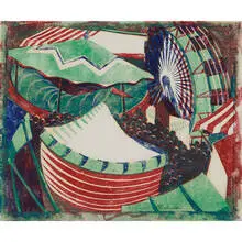 Village Fair I, 1934 by Lill Tschudi, sold Jun 2022