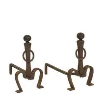 Benedict Art Studio, andirons, variation of #572