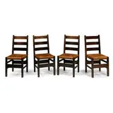 set of ladder-back chairs, eight by Gustav Stickley, sold Jun 2022